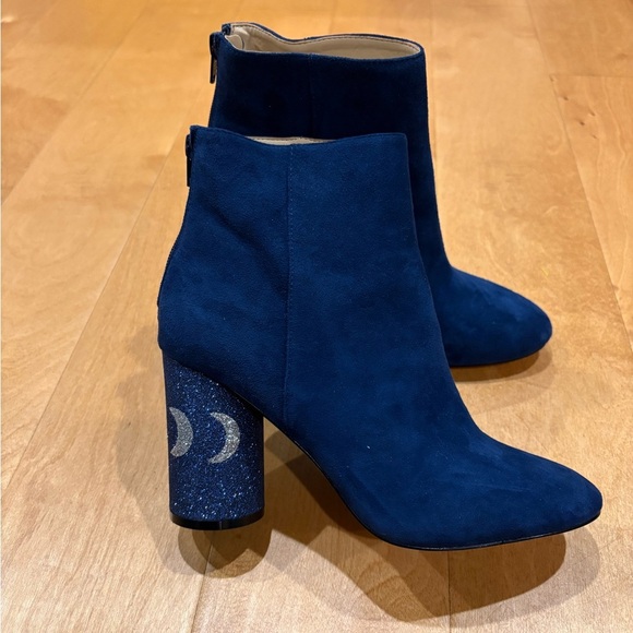 Katy Perry Mayari ankle boots booties blue glittery moon 8.5 new w/defect - Picture 1 of 8